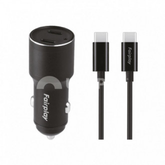 Chargeur Voiture 60W avec cable Usb C vers Usb C