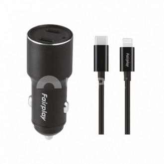 Chargeur Voiture 60W avec cable Usb C vers Iphone
