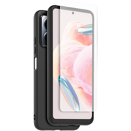 Coque Arrière Semi-Rigide et Protège Ecran en Verre Trempé Pour Xiaomi Redmi Note 13 Pro 4G - Original