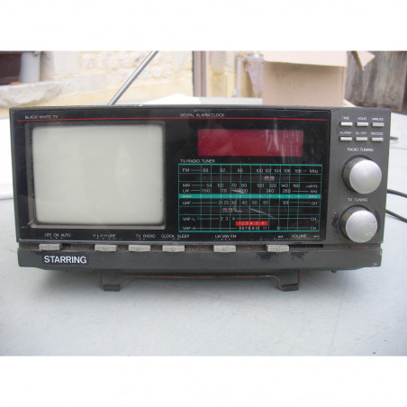 Television ALBA Noir et Blanc avce Radio Reveil PTV-20