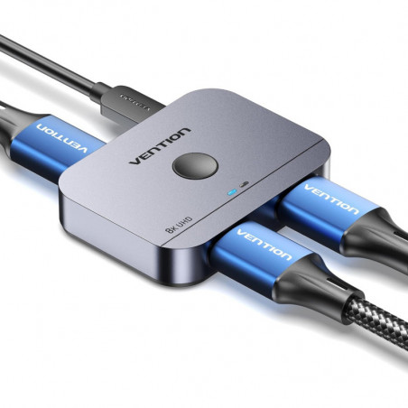 Commutateur HDMI 8K 60 Hz avec 2 entrées et 1 sortie – compatible HDMI 2.1 et 4K