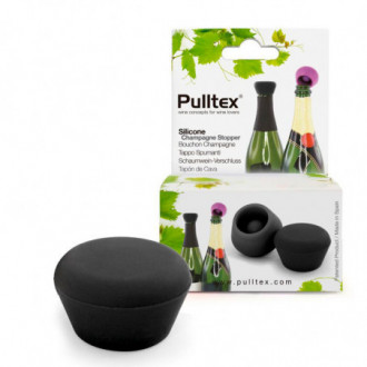 Bouchon de champagne en silicone Pulltex noir