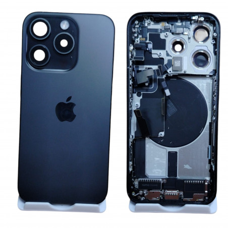 Châssis principal et Vitre Arrière original pour Apple iPhone 15 Pro Noir