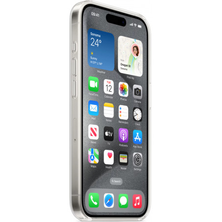 Étui de protection Apple Transparent pour iPhone 15 Pro (6.1") - Finition Monochromatique