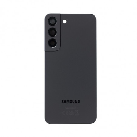 Vitre Arrière PREMIUM + Lentilles Caméra Pour Samsung Galaxy S22 - Noir