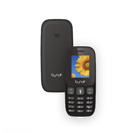 Téléphone Bundy Mobile Essential UNO Noir | 1.8" | FM Radio | Double SIM
