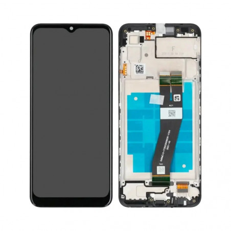 Ecran LCD Compatible avec Samsung A03 Noir (A035G - 163mm) - Avec Châssis