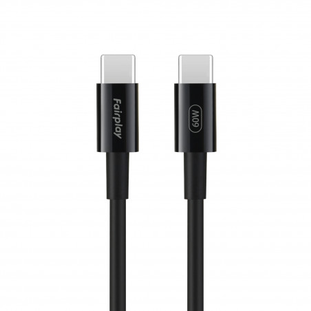 Câble FAIRPLAY USB-C vers USB-C (2m) - Charge Rapide 60W