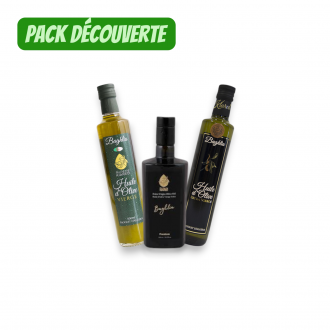 Pack Découverte de 3 Bouteilles d'Huile d'Olive Baghlia :...