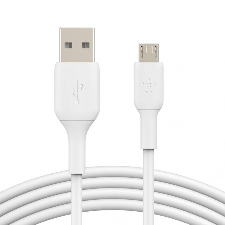 Belkin câble tressé USB-A vers Micro USB 1m Blanc
