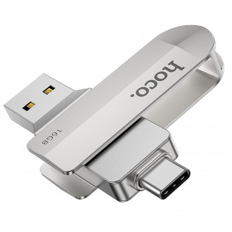 Clé USB - HOCO - 2 en 1 USB-A et USB-C - 16 Go, Double...