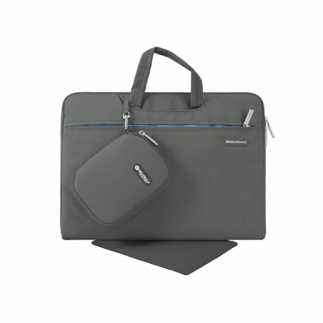 Sacoche Ordinateur GEARMAX Campus 15,4" - Gris Chiné - Protection Rembourrée & Multi-Poches