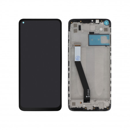 Écran Complet LCD + Vitre Tactile pour Xiaomi Redmi Note 9 - Avec Châssis Pré-monté - Qualité AAA - Noir