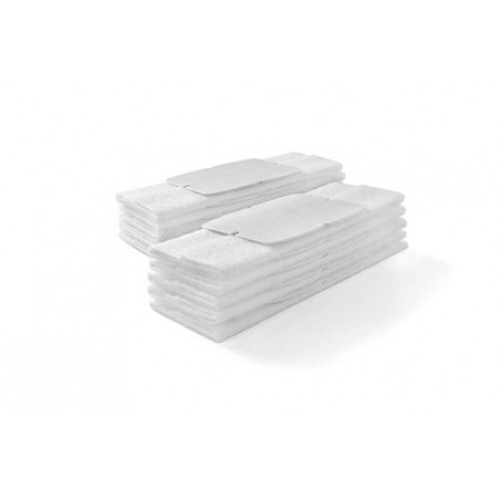 Pack de 10 Lingettes Balayage à Sec pour iRobot Braava Jet série 240 / 241 / 244 - Chiffons Électrostatiques Blancs