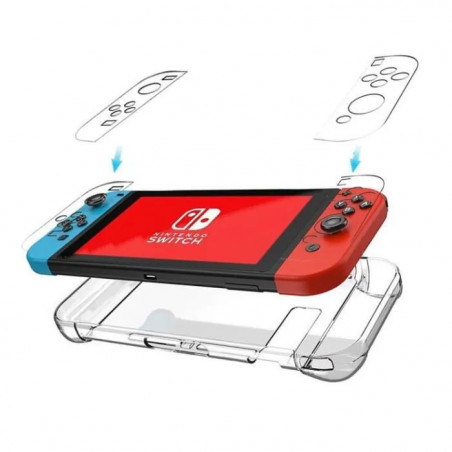 Coque de Protection Transparente pour Nintendo Switch Classique V1 V2 Antichoc en Silicone Crystal Clear