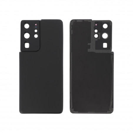 Vitre Arrière PREMIUM + Lentilles Caméra Pour Samsung Galaxy S21 Ultra - Noir
