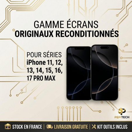 Écran OLED/LCD Reconditionné iPhone 11 12 13 14 15 16 Pro Max + Vitre Tactile
