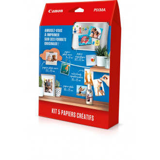 Papier d'impression Canon Kit papiers créatifs 5 papiers
