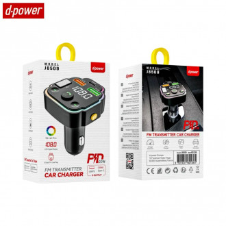 Transmetteur FM Bluetooth & Chargeur Voiture d-power...