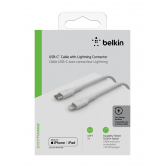 Câble Belkin BOOSTCHARGE - USB-C vers Lightning - Nylon...