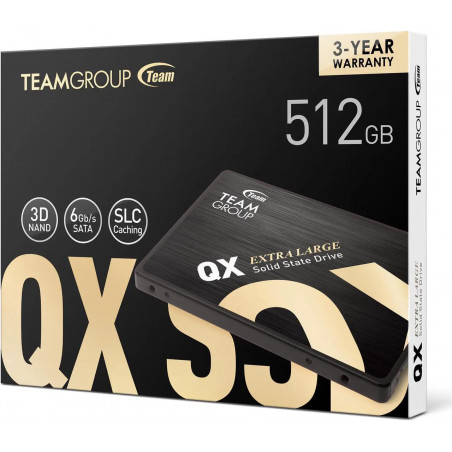 Disque SSD Team Group QX 2,5" 512 Go - SATA III 3D NAND