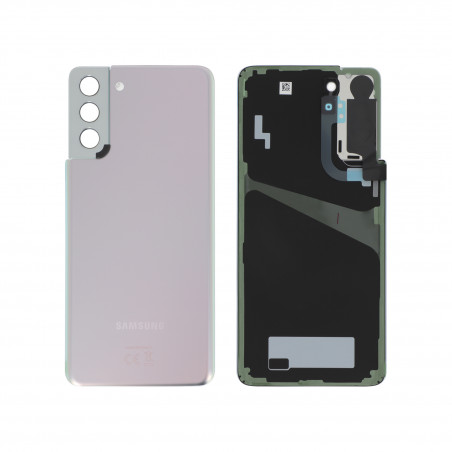 Vitre Arrière PREMIUM + Lentilles Caméra Pour Samsung Galaxy S21 Plus - Silver