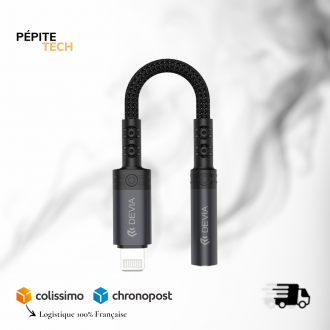 Adaptateur Audio Lightning vers Jack 3,5 mm DEVIA EC090...
