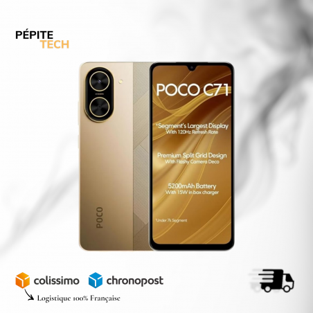 Smartphone Xiaomi POCO C71 Or | 128Go / 4Go