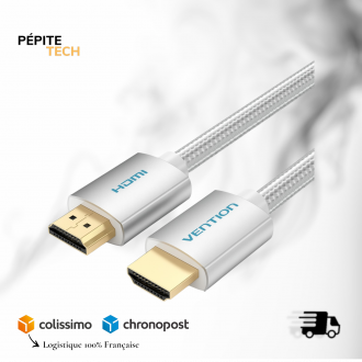 Câble HDMI 2.0 Tressé Haute Vitesse 4K 60Hz VENTION