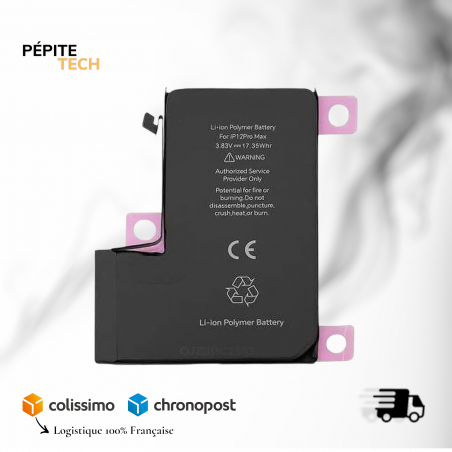Batterie Haute Capacité & Sans Message d'Erreur Compatible Avec Apple iPhone 12 Pro Max (TI 4530mAh)