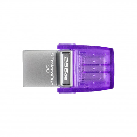 Clé USB Double Connectique USB-C et USB-A Kingston DataTraveler MicroDuo 3C Gen3 - 256 Go