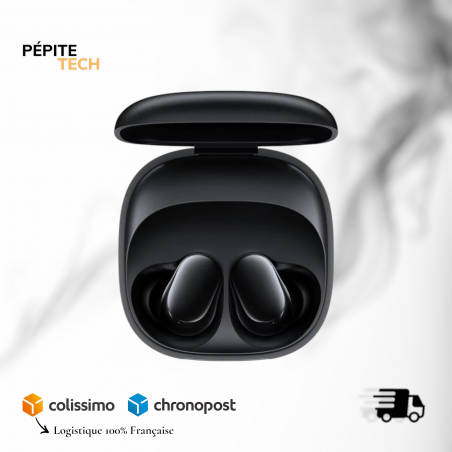 REDMI Buds 6 Play - Écouteurs sans fil - Autonomie 36h avec étui - Pilote 10mm son puissant - Réduction bruit IA - Noir