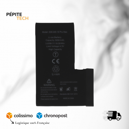Batterie Compatible iPhone 16 Pro Max Haute Capacité (Ti) - Pièce de Remplacement Haute Qualité
