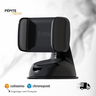 Support Voiture Universel DEVIA à Ventouse Noir -...