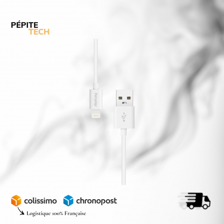 Câble Fairplay USB-A vers USB-C (1m) - Charge Rapide 15W Blanc