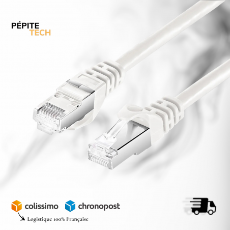 Câble Ethernet - Cordon Réseau RJ45 pour PC, Box, Console, TV et Routeur