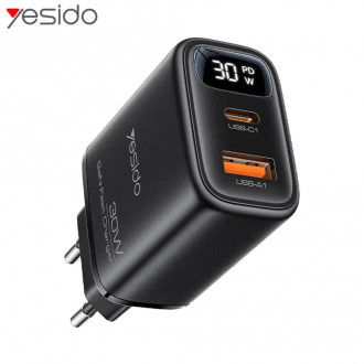 Chargeur Secteur - Yesido - YC121 - Affichage Digital 30W...
