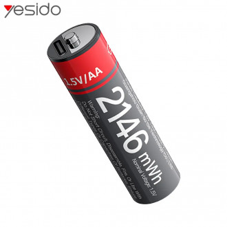Pile Rechargeable - YESIDO - YP88-4 Type AA - USB-C Pack...