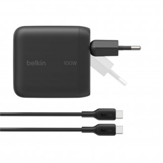 BELKIN Chargeur Secteur USB-C 100W avec Câble USB-C vers...